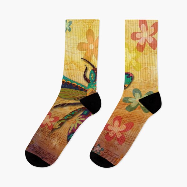 Item preview, Bee and flowers boho design designed and sold by Red Witch Art.
