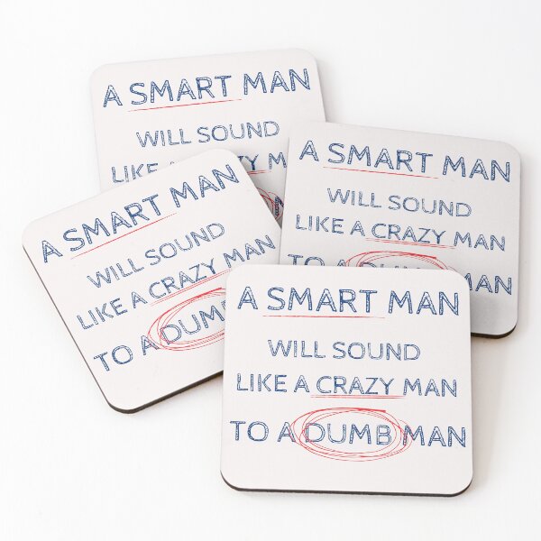 Item preview, Smart Man Crazy Man Dumb Man Text Design designed and sold by Gramsta.