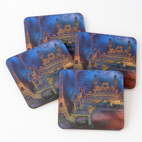 Item preview, Vintage card Paris noir designed and sold by Red Witch Art.