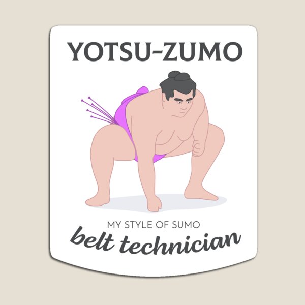 Item preview, Yotsu-Zumo, 押し相撲 - Pink Mawashi, Dark Text designed and sold by theplumwolf.