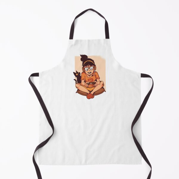 Item preview, Gamer Girl with Black Cat designed and sold by Cute and Funny Animal Art Designs.