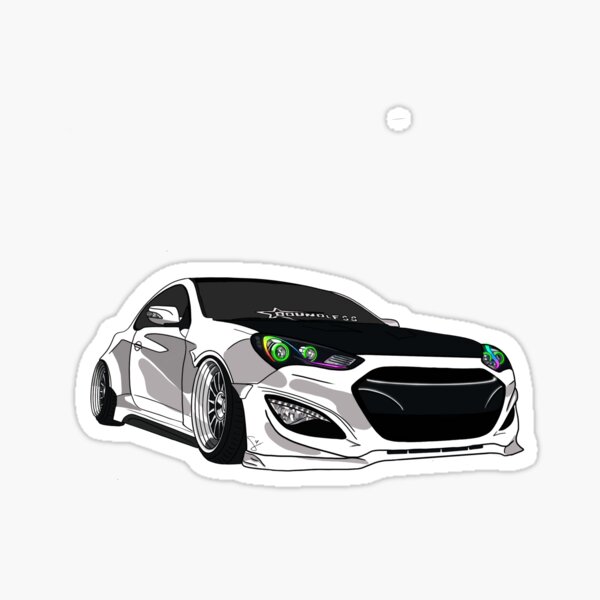 Hyundai Genesis Car Art Sticker for Sale by designed GiGi