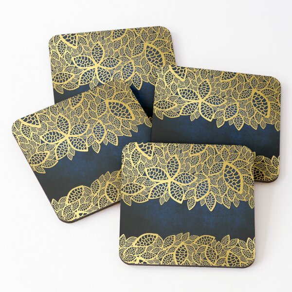 Item preview, Golden leaves lace designed and sold by Red Witch Art.
