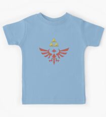 Vintage Look Zelda Link Hylian Shield Graphic Kids Tee