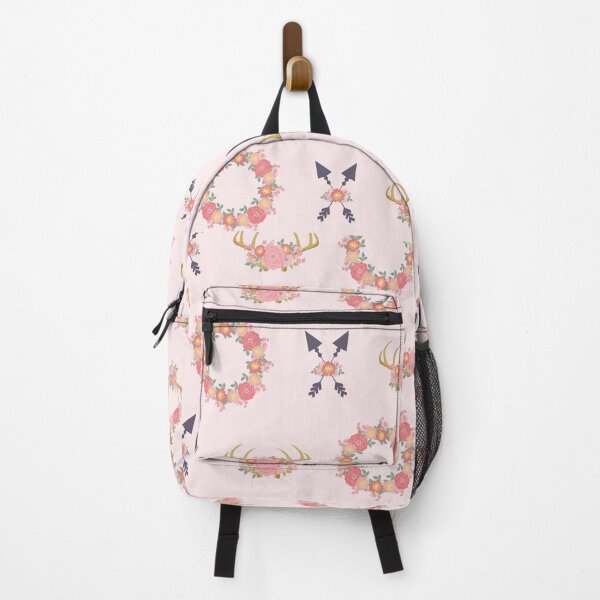 Boho Neck Gator Floral Arrows Deer Antlers Boho Backpack