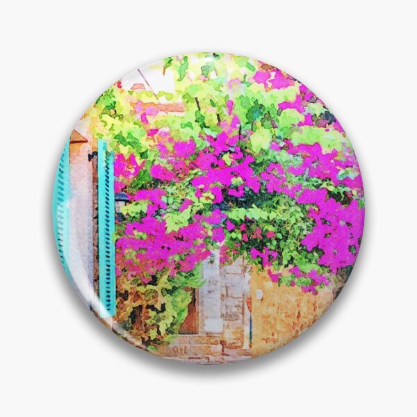 Item preview, Blue shutters and Bougainvillaea in Alacati, Turkey designed and sold by Kevin Hellon.