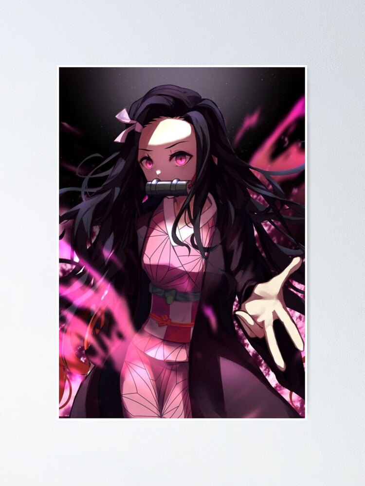 Nezuko Kamado Demon Slayer Poster By Espressiodesign Redbubble