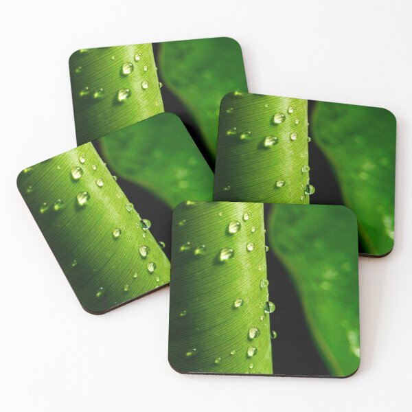 Item preview, Water Droplets on Green Leaf Macro Photography designed and sold by LoveBugAcres.