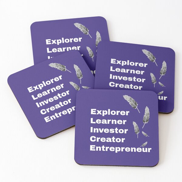 Item preview, Explorer Learner Investor Creator Entrepreneur Feathers designed and sold by iASunshine.