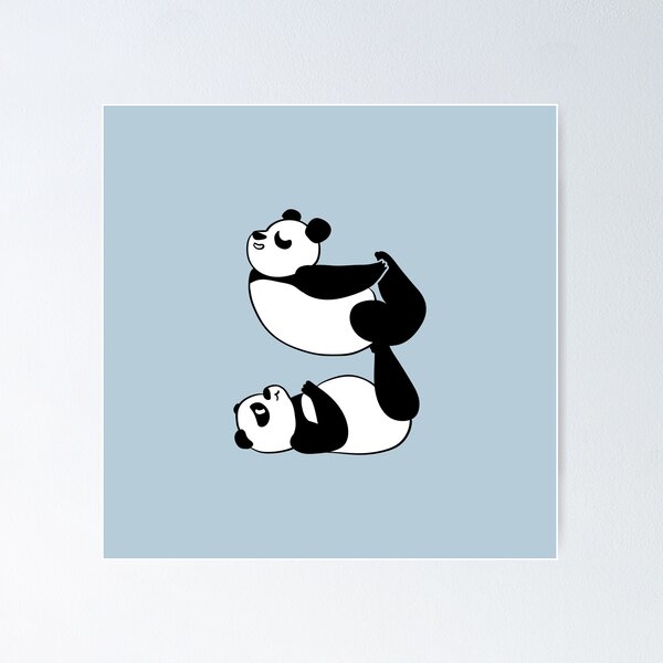 Panda Yoga Poster for Sale by Huebucket