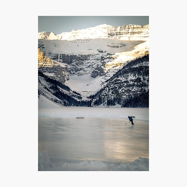 Canadian Hockey Rink, Lake Lousie Alberta Photographic Print