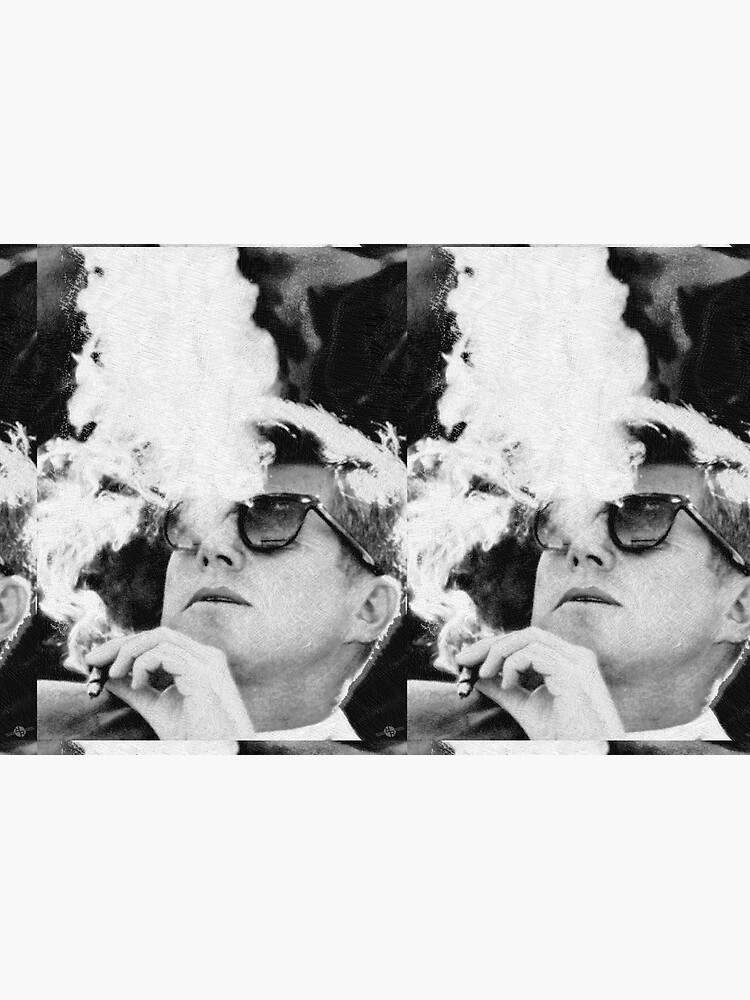 John F Kennedy Cigar And Sunglasses Black And White JFK" for by Tony Rubino | Redbubble