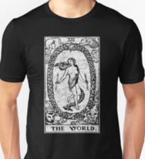 Die Welt Tarot-Karte - Major Arcana - Wahrsagerei - okkult Slim Fit T-Shirt