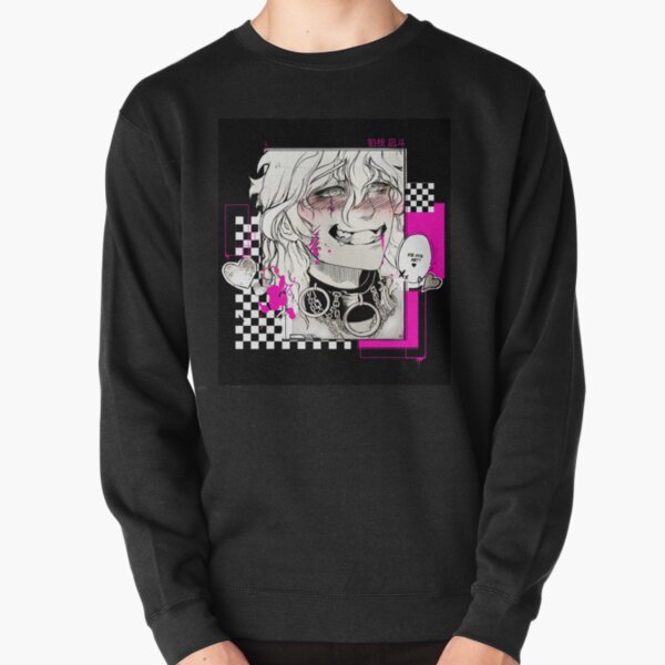 Nagito Komaeda "Die for me??" Design Pullover Sweatshirt