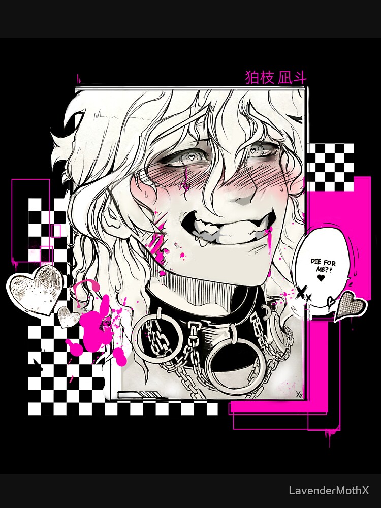 Nagito Komaeda "Die for me??" Design by LavenderMothX