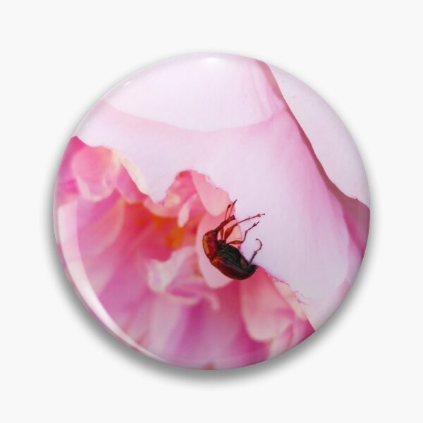 Item preview, Beetle on a Pink Flower Macro Photography designed and sold by LoveBugAcres.