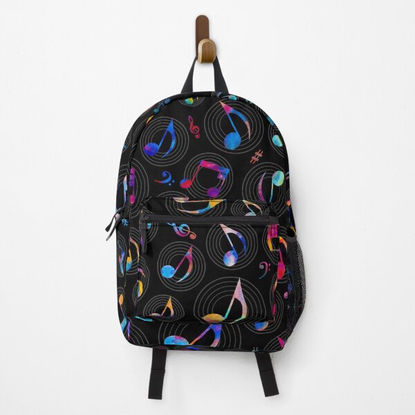 Item preview, Music Pattern - Painted Color on Black designed and sold by Nartissima.
