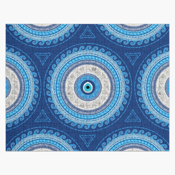 Greek Mati Mataki - Matiasma Evil Eye ornament Jigsaw Puzzle