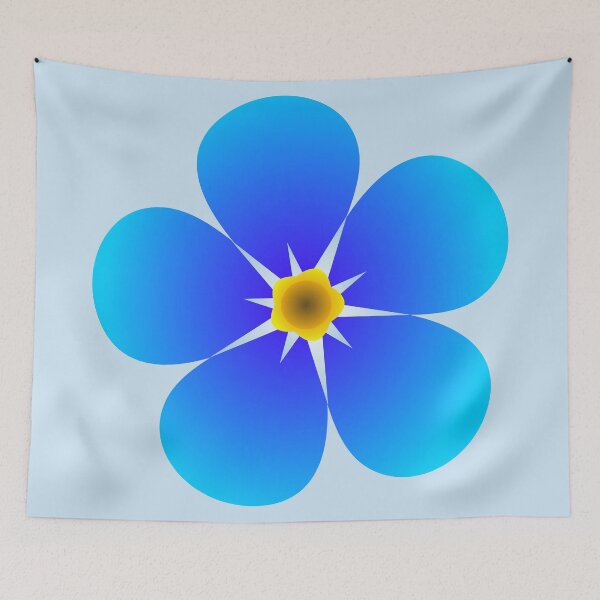Item preview, blue yellow flower designed and sold by sohelsayyad.