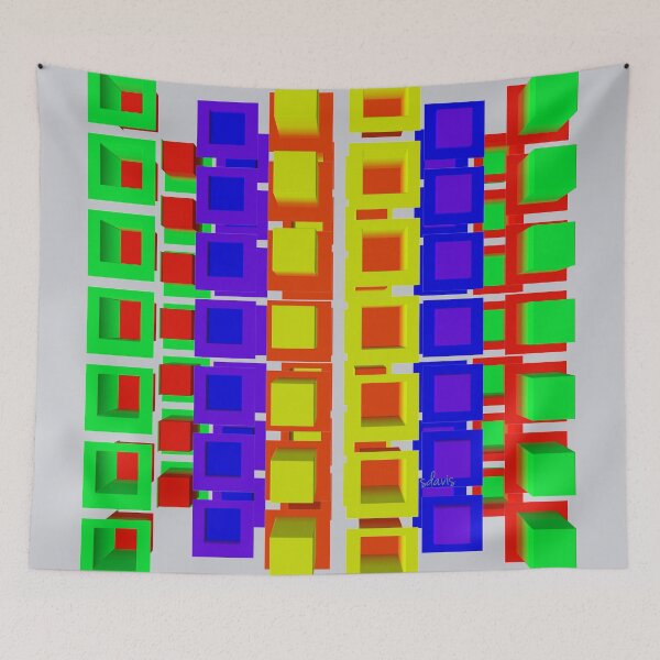 Item preview,  Abstract Geometric Primary & Secondary Colors 72720 designed and sold by mandalafractal.