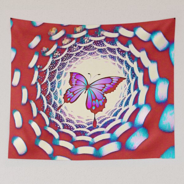 Item preview, Butterfly flying into a portal designed and sold by helenkaiy.