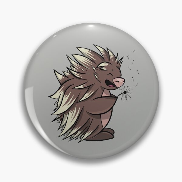 Artikelvorschau, Cute Porcupine With Dandelion Cartoon entworfen und verkauft von LEFDDesigns.