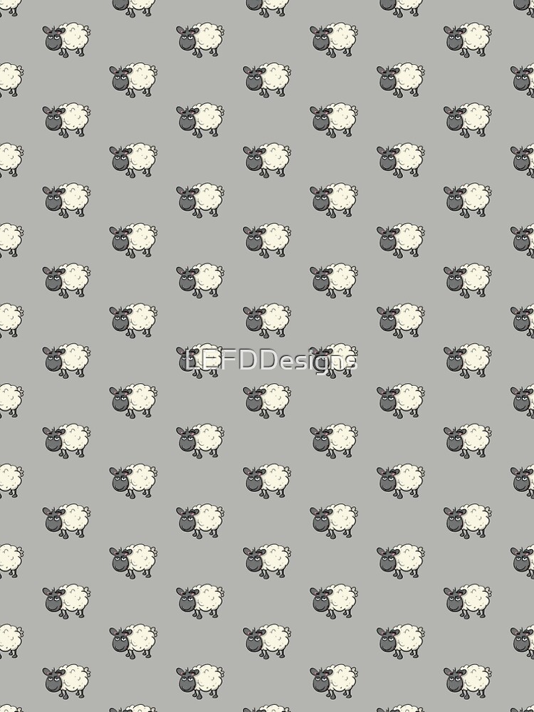 Aperçu 5 sur 5. Robe trapèze avec l'œuvre Cute Grumpy Sheep Cartoon créée et vendue par LEFDDesigns.