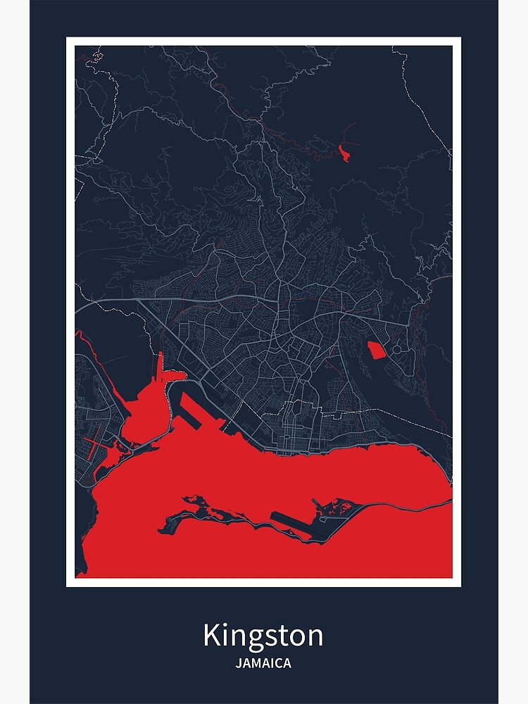 "Kingston Map Print, Kingston Map Poster, Kingston Map Wall Art