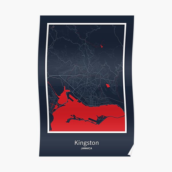 "Kingston Map Print, Kingston Map Poster, Kingston Map Wall Art