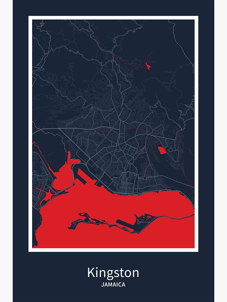 "Kingston Map Print, Kingston Map Poster, Kingston Map Wall Art, Kingston City Map, Map of