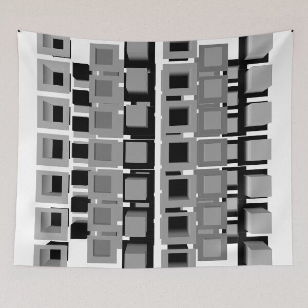 Item preview, Abstract Geometric Black & White 72820 designed and sold by mandalafractal.
