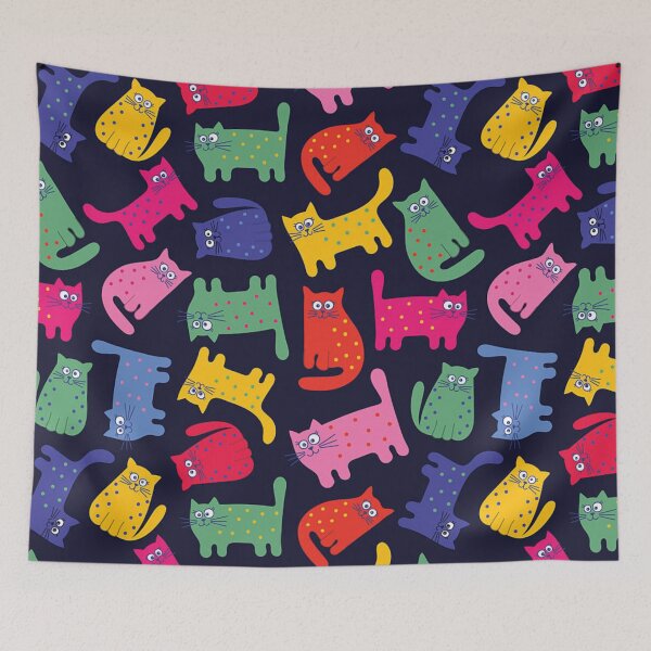 Item preview,  Funny Cute cats colorful designed and sold by TopDesignArt.