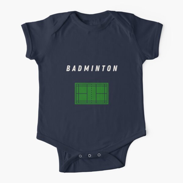 Badminton Court Short Sleeve Baby One-Piece