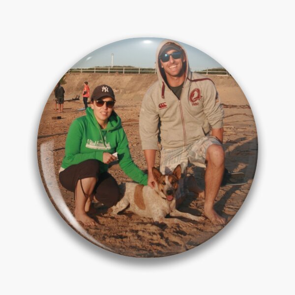 Item preview, 34. Peta & Joel with Bonnie the Cattle Cross designed and sold by Cathie Brooker.