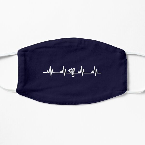Badminton Heartbeat Flat Mask