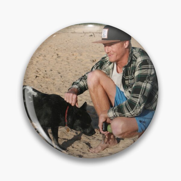 Item preview, 30. Chris & his Cattle-Staffy dog Bluey designed and sold by Cathie Brooker.
