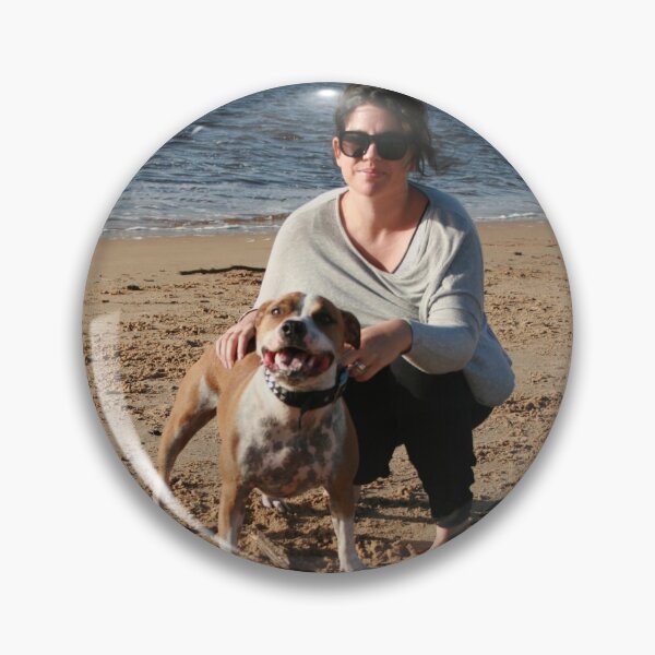 Item preview, 28. Georgia with her Staffy Ruby designed and sold by Cathie Brooker.