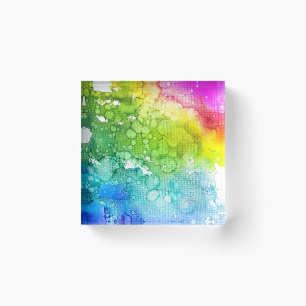 Rainbow Rush Acrylic Block