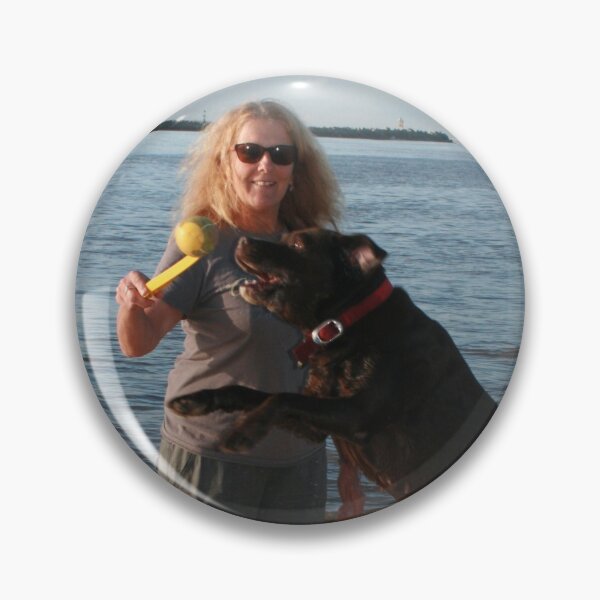 Item preview, 21. Carole & her Chocolate Labrador designed and sold by Cathie Brooker.