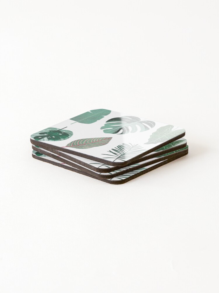 Thumbnail 4 of 5, Coasters (Set of 4), Tropical Botanic Samples designed and sold by mischellero.