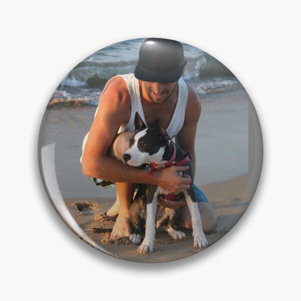 Item preview, 13. Dave & his American Staffy designed and sold by Cathie Brooker.