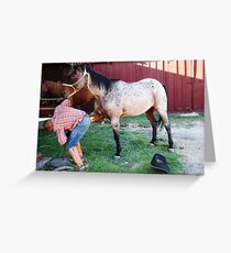 A day in the life of a west texas cowboy Greeting Card