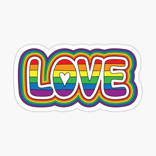 Rainbow Love Sticker For Sale By Artninja Redbubble