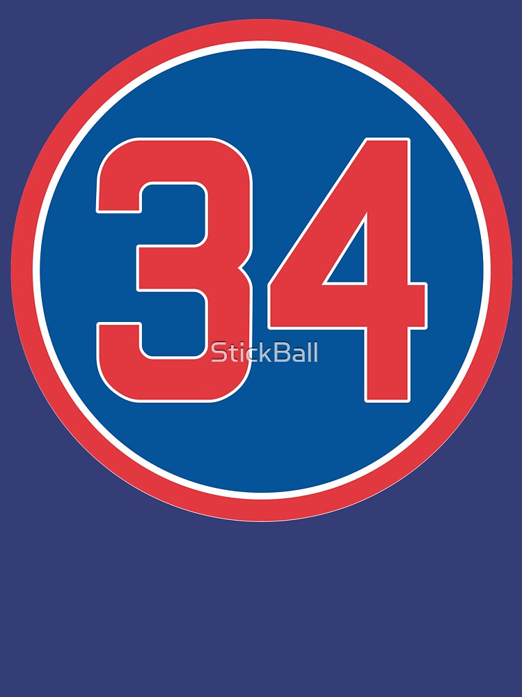 Jon Lester #34 / Kerry Wood #34 Jersey Number Essential T-Shirt for Sale  by StickBall