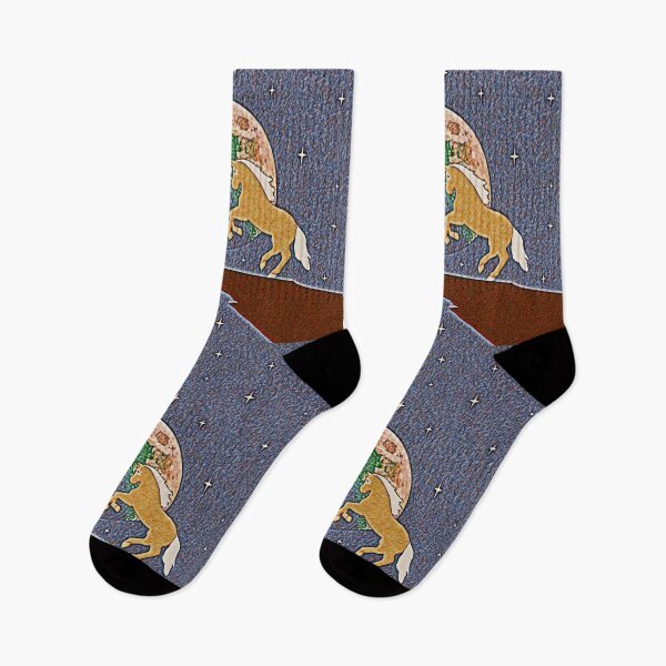 Item preview, A pair of horses against the background of the full moon designed and sold by helenkaiy.