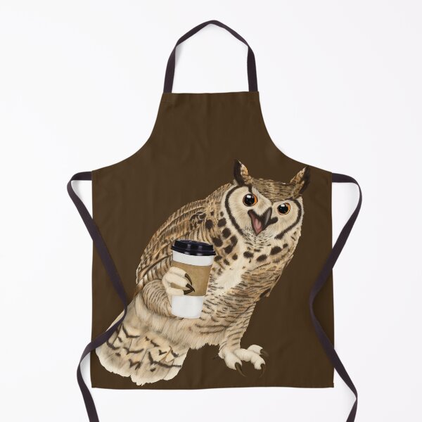 Item preview, Coffee Owl - Happy Night Owl With A Cup Of Caffeine designed and sold by Mehu.