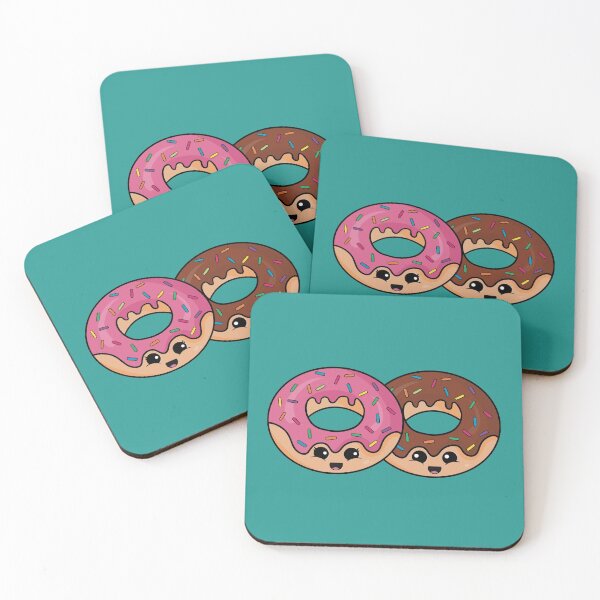 Item preview, Cute Sweet Donut Couple Cartoon designed and sold by LEFDDesigns.