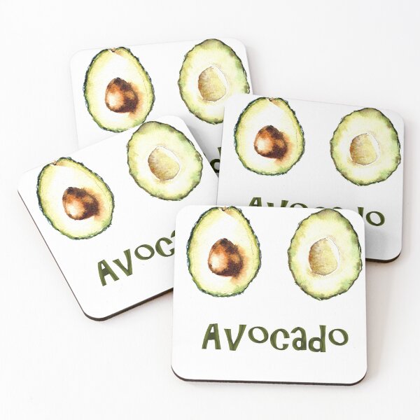 Item preview, Sliced in half avocado watercolor illustration designed and sold by Zavyalova-art.