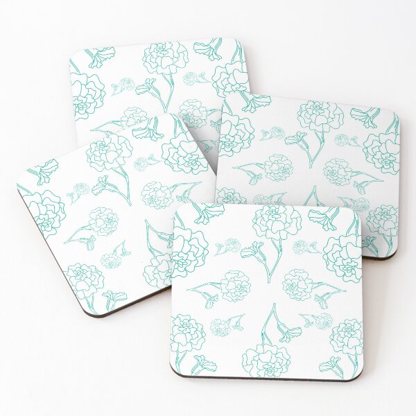 Item preview, blue roses pattern - Painted turquoise flowers pattern designed and sold by Amalzaki.