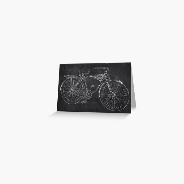 Vista previa del artículo con la obra «Vintage 1939 Schwinn Bicycle Chalkboard», diseñado y vendido por peanutroaster.